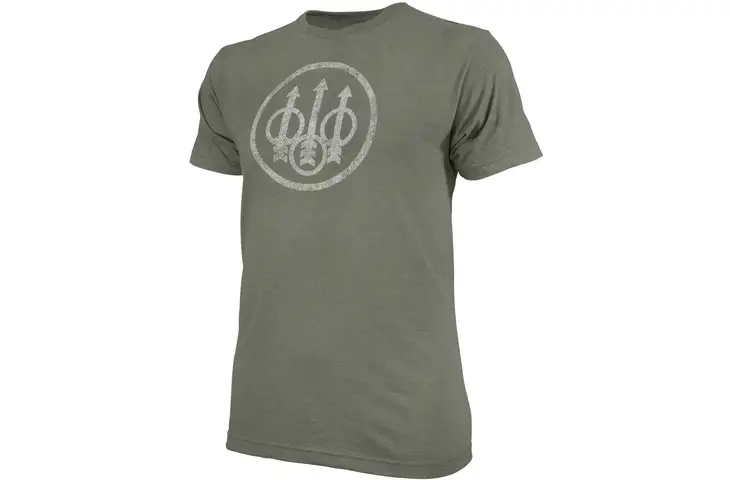 Beretta DISTRESSED TRIDENT T-SHIRT ARMY GRN XL D93D9D1A